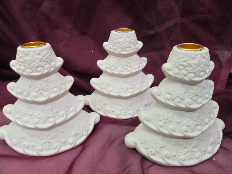 Christmas  3 Ceramic Christmas Tree...