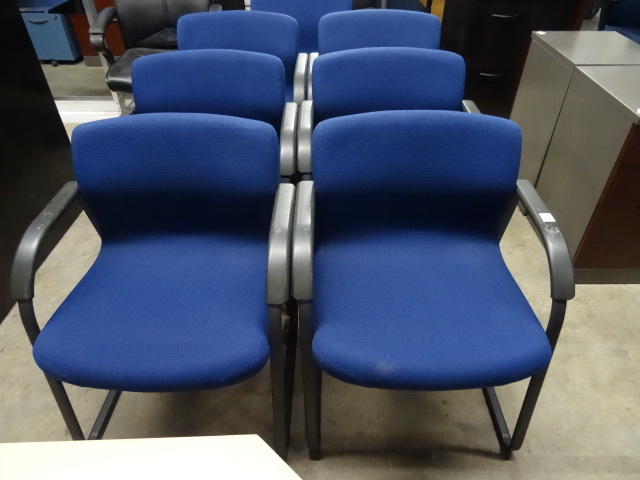 7 Matching Metal Framed Side Chairs