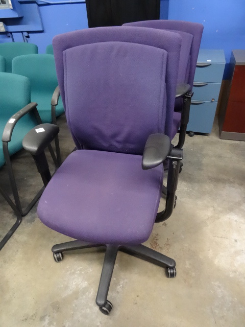 2 Matching Office Chairs on Wheels