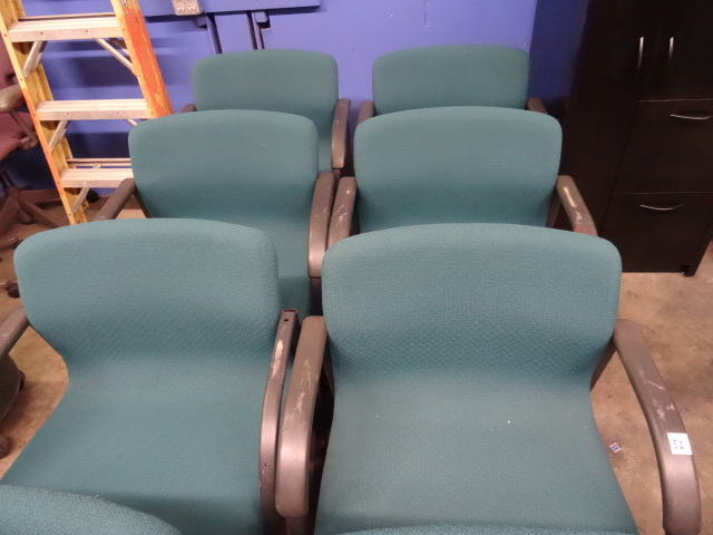 6 Matching Metal Framed Side Chairs