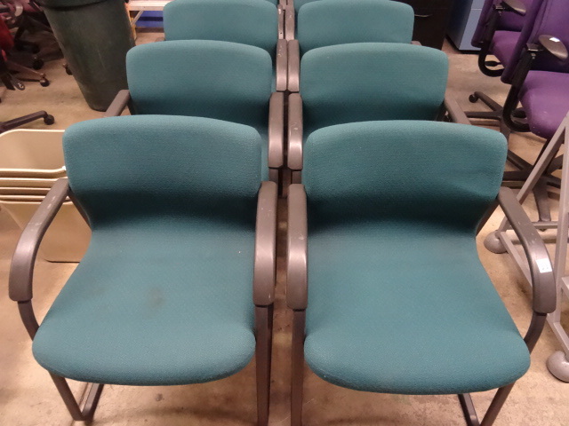 6 Matching Metal Framed Side Chairs