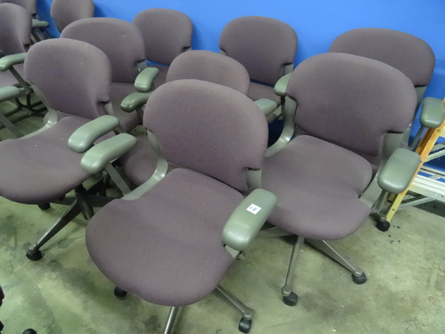 8 Matching Office Chairs on Wheels