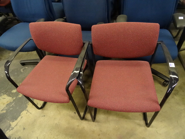 2 Matching Metal Framed Side Chairs