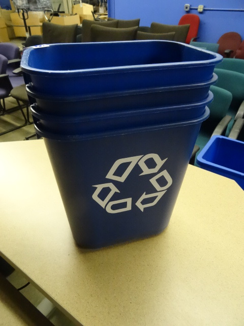 4 Plastic Recycling Cans