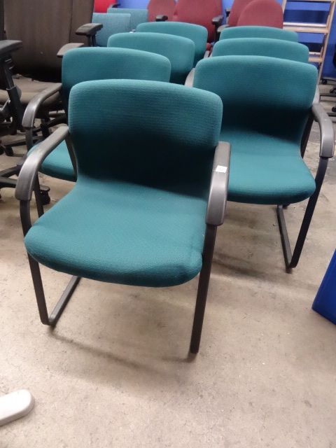 7 Matching Metal Framed Side Chairs