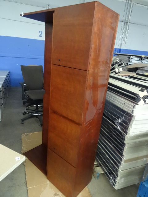 Wood Desk Hutch 4 Door 72 X 15 X 38