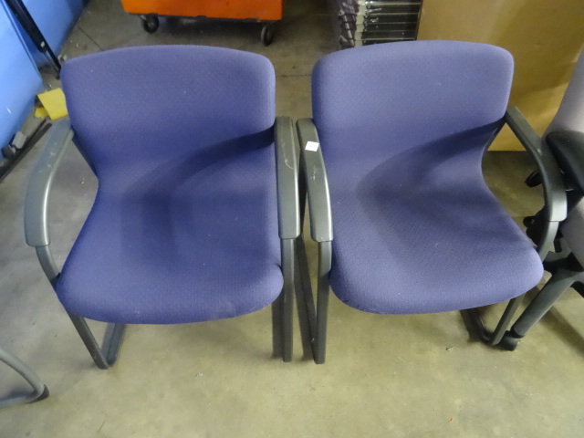 2 Matching Metal Framed Side Chairs