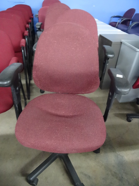 4 Matching Office Chairs on Wheels