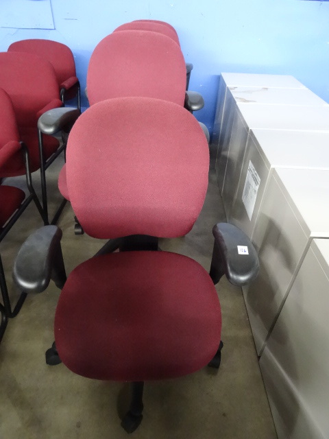 4 Matching Office Chairs on Wheels