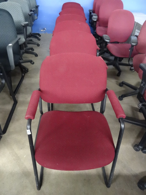 7 Matching Metal Framed Side Chairs