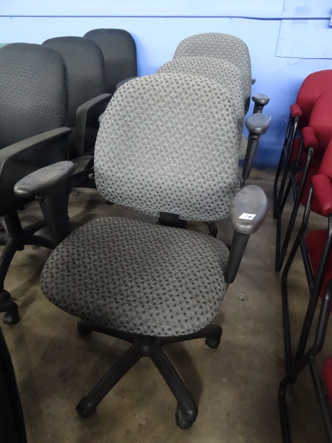 4 Matching Office Chairs on Wheels