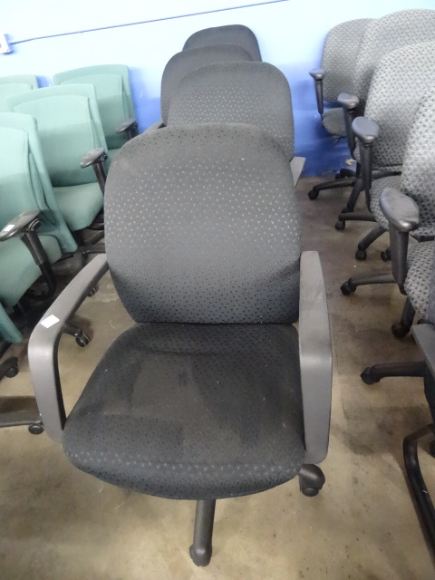 4 Matching Office Chairs on Wheels