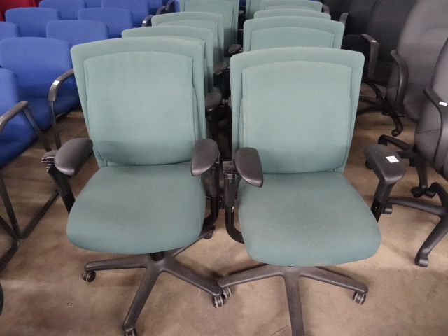 8 Matching Office Chairs on Wheels
