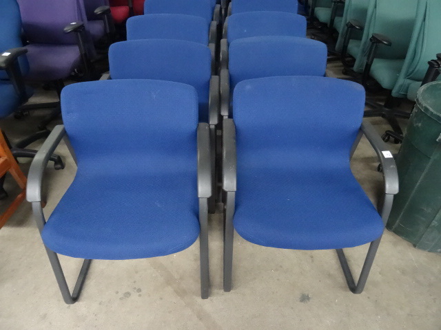 6 Matching Metal Framed Side Chairs