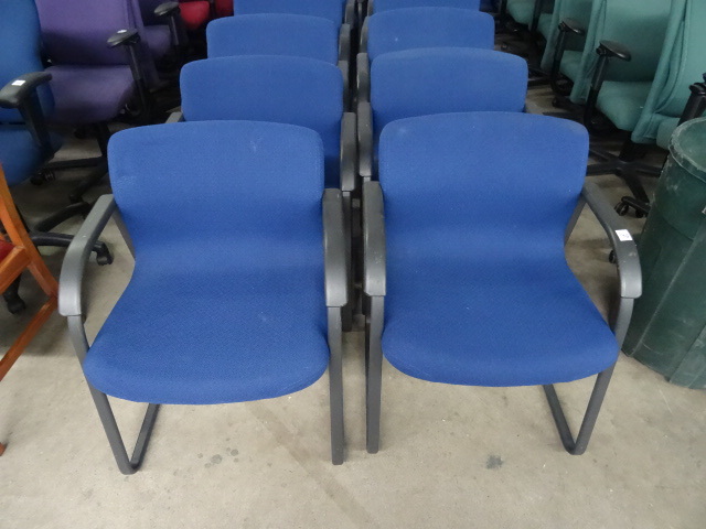6 Matching Metal Framed Side Chairs
