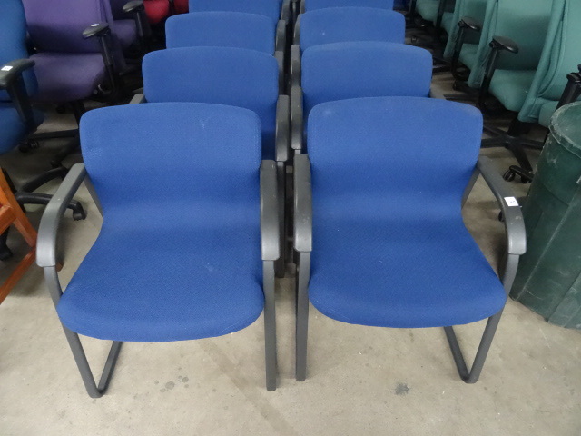 6 Matching Metal Framed Side Chairs