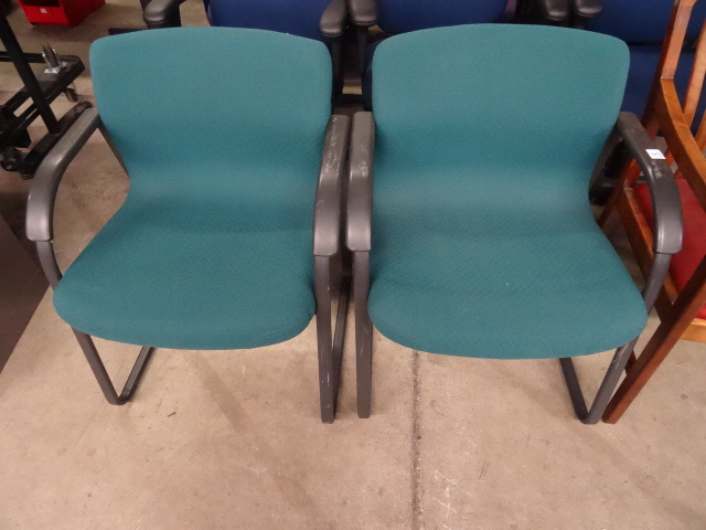 2 Metal Framed Side Chairs