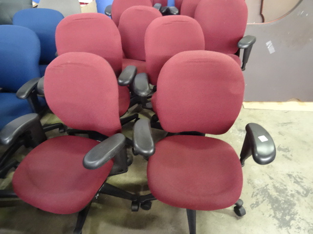 6 Matching Office Chairs on Wheels