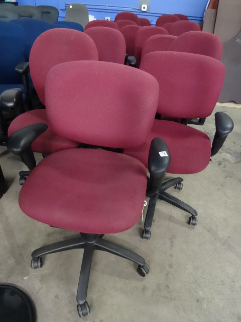 5 Matching Office Chairs on Wheels