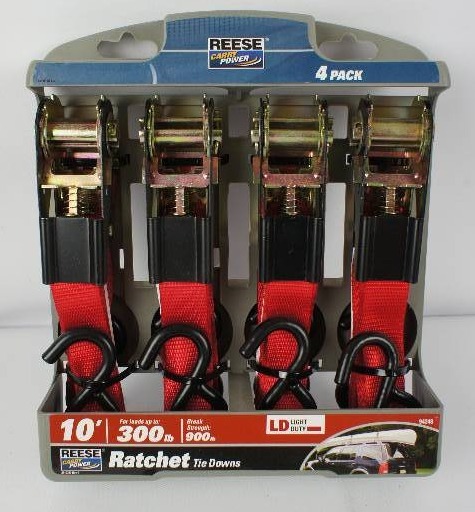 Reese 4 pack Ratchet Strap Tie Downs