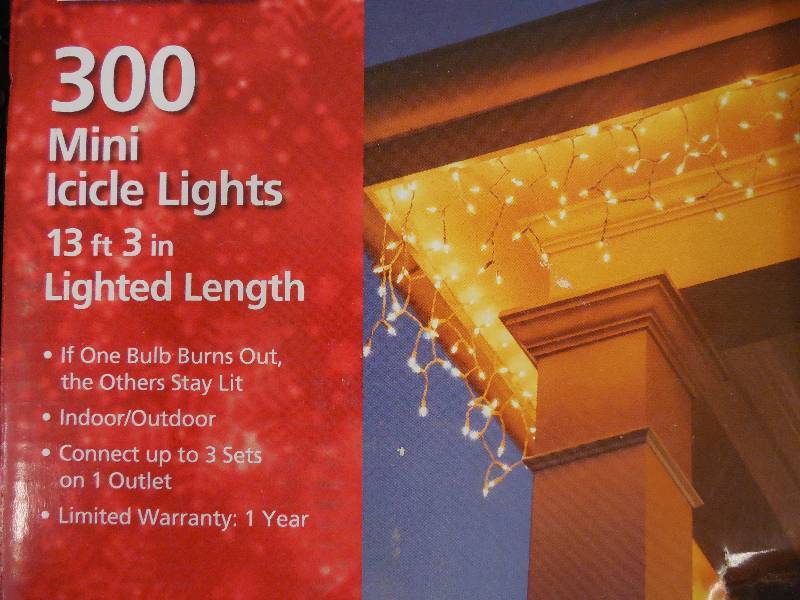 lot 94 image: (3) SETS OF 300 MINI ICICLE LIGHTS