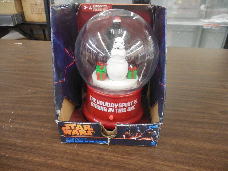 lot 54 image: Darth Vader Storm Trooper Star Wars Christmas Musical Snow Globe