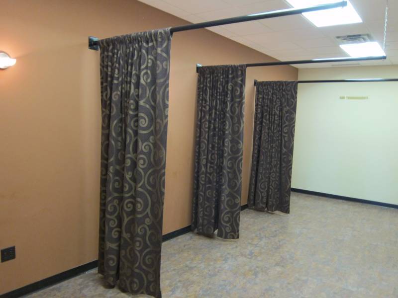 Privacy Curtains with Accent Lights