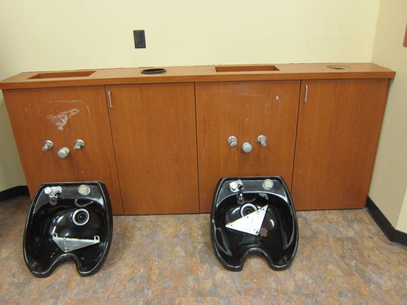 Hair Wash Wall Suite and Upper Storage Unit