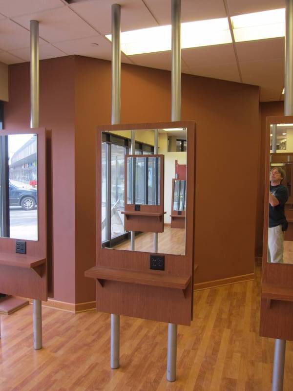 Two Beauty Stations with Mirrors and Electric