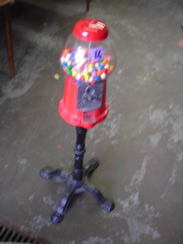 Gumball Machine On Pedestal Stand