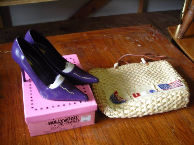 Purple Heels Size 8, Patriotic Hand Bag