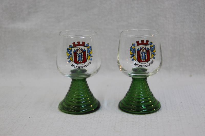 lot 45 image: Commemorative shot glasses from Aschaffenburg, Bavaria