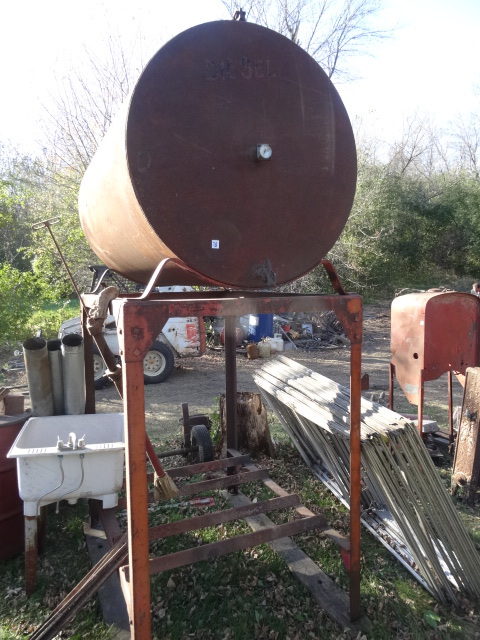 lot 78 image: 300 Gal. Diesel Fuel Barrel with Stand