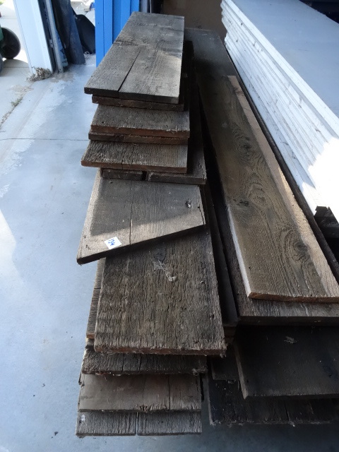 lot 134 image: Rough Sawn Cedar Boards.