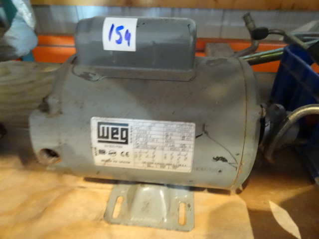 lot 154 image: 1 HP Electric Motor 120220  Volt