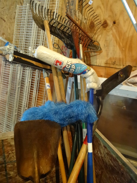 lot 196 image: Misc Shovels, Mops, Rakes and More