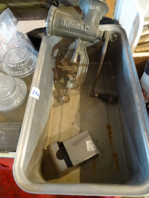 lot 226 image: Aluminum Pan, Match Holder, Vintage