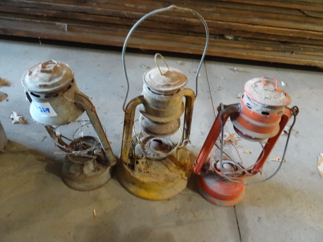lot 229 image: 3 Vintage Lanterns