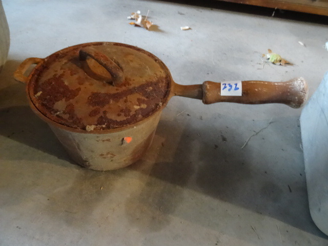 lot 232 image: Cast Iron Pot with Lid