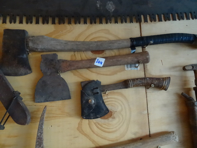 lot 244 image: 1 Axe and 2 Hatchets