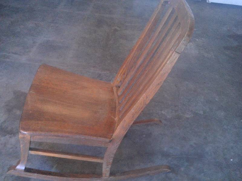 vintage wood rocking chair