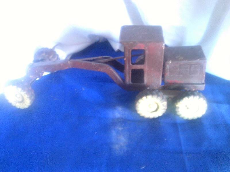vintage metal road grader