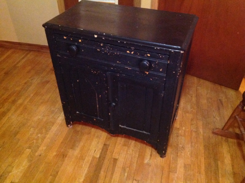 Black Cabinet with Drawer