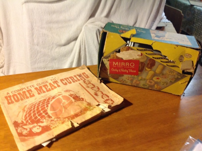 Vintage Mirro Cooky & Pastry Press, Complete Guide to Home Meat Curing Book