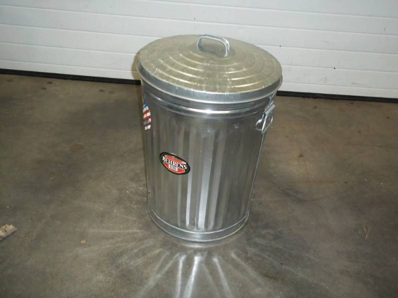 lot 140 image: New 20 Gallon Galvanized Garbage Can