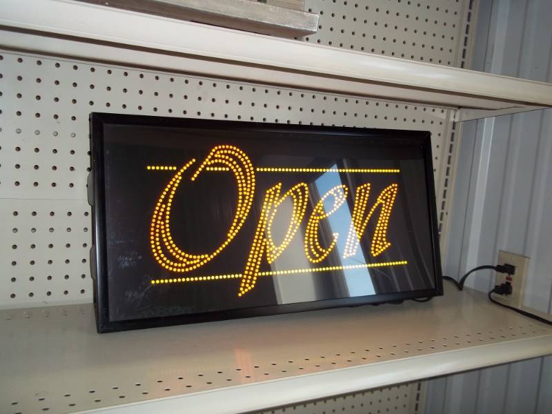 lot 94 image: OPEN sign  24 x 12