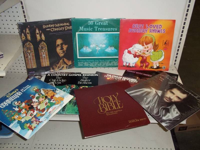 lot 34 image: Misc Lot of LP Albums including Lee Greenwood, Nursey Rhymes, Gospel, and more