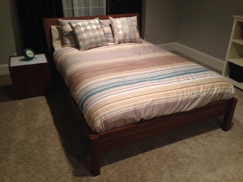 Ikea Queen Size Bed & Matching Night Stand (new - used to stage a bedroom) | B & J Moving Sale ...