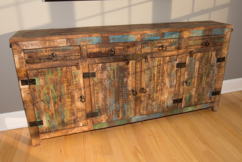 lot 1 image: Beautiful Vintage Sideboard Crafted From Reclaimed Wood