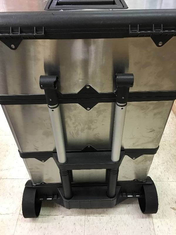 Master Craft� Stainless Steel Roller Tool Box retail $149